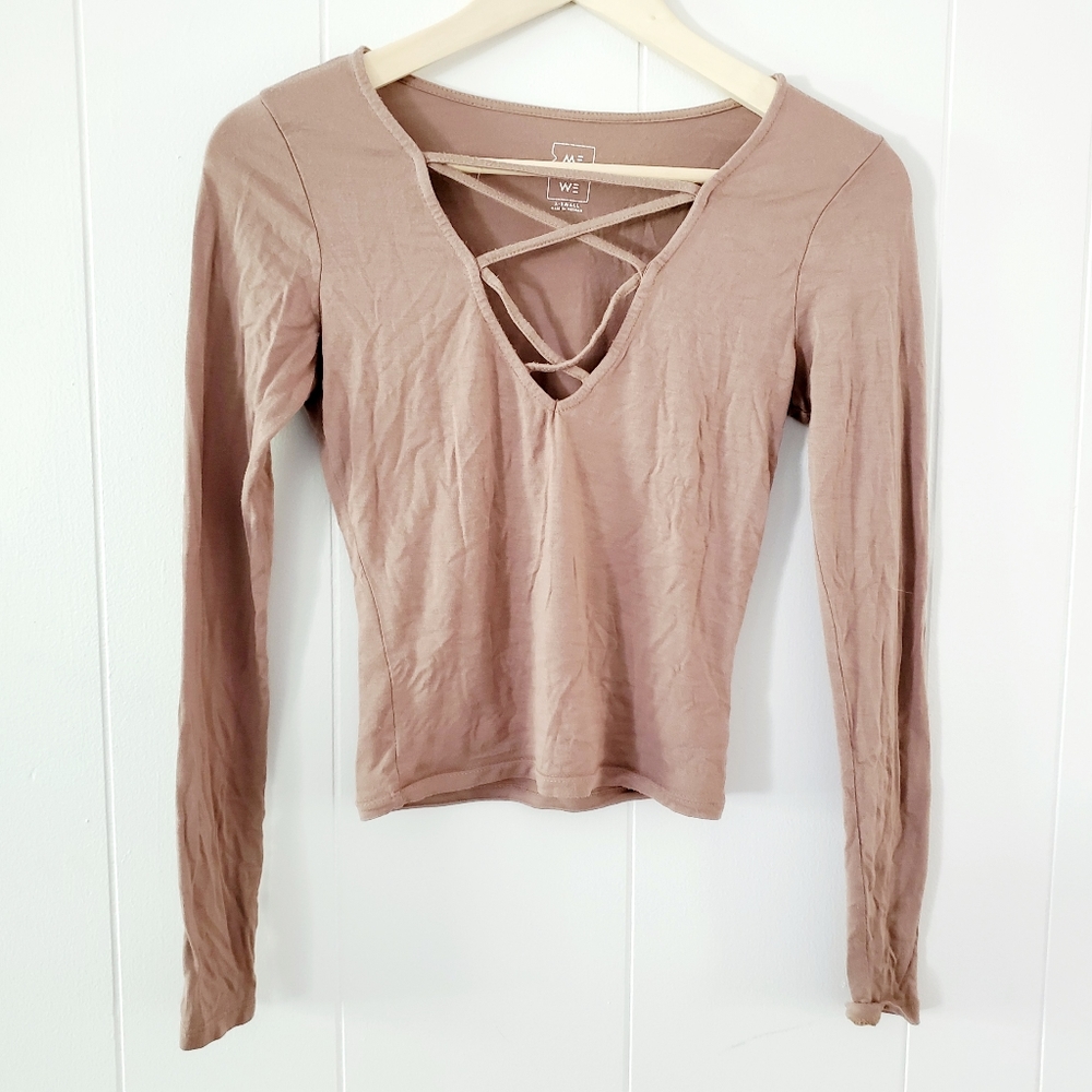 Plunge neck crop top